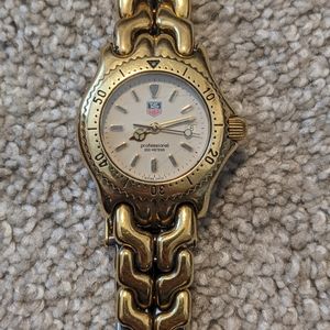 Gold plated women's tag Heuer watch